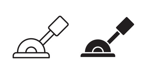 Lever icon, outline style icon for web site or mobile app, vector graphics