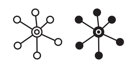 Hub icon, outline style icon for web site or mobile app, vector graphics © Pop