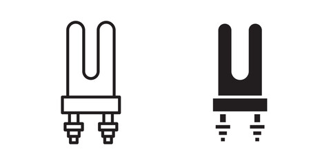 Heating element icon, outline style icon for web site or mobile app, vector graphics