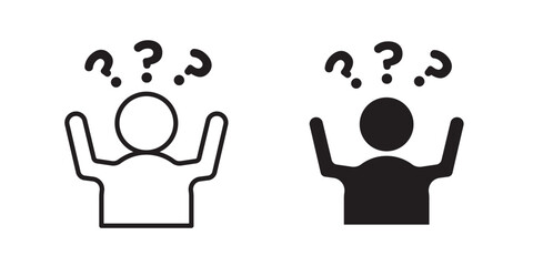 Curious human icon, outline style icon for web site or mobile app, vector graphics