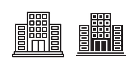 Company icon, outline style icon for web site or mobile app, vector graphics