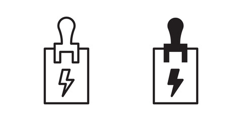 Circuit Breaker icon, outline style icon for web site or mobile app, vector graphics