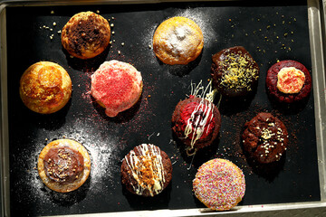 Americano cream cookies with different fillings