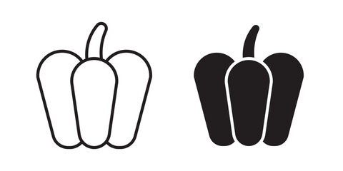 Capsicum icon, outline style icon for web site or mobile app, vector graphics