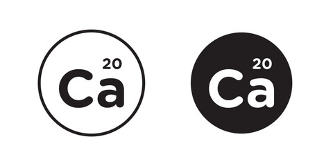 Calcium icon, outline style icon for web site or mobile app, vector graphics