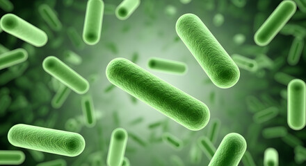 Microscopic World Green Bacteria Rods Microbiology Science Research Medicine Healthcare Lab Experiment  Microbial Cells Prokaryotes  Life