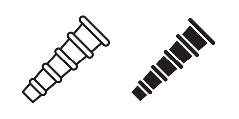 Boat Telescope icon, outline style icon for web site or mobile app, vector graphics