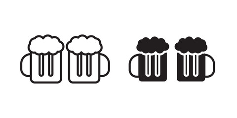 Beer icon, outline style icon for web site or mobile app, vector graphics