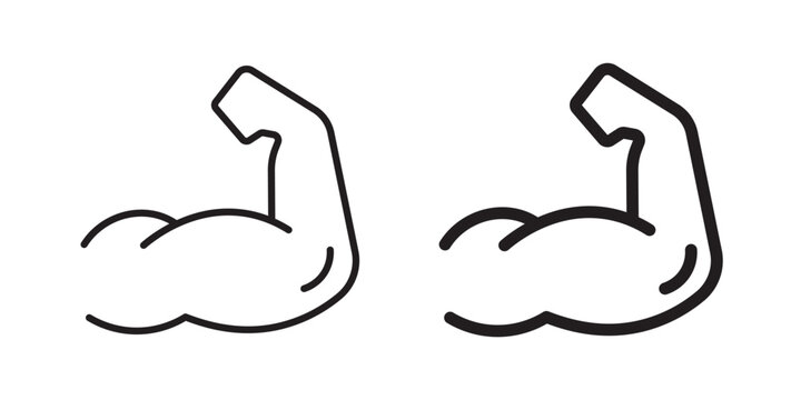 Arm icon, outline style icon for web site or mobile app, vector graphics