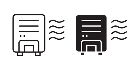 Air purifier icon, outline style icon for web site or mobile app, vector graphics