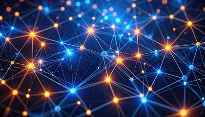 Abstract Digital Network Connectivity, Data Technology Background