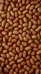 Close up of a Pile of Shelled Peanuts Showing the Textural Details and Natural Colors Backgrounds for Food Photography Projects and Healthy Snack Promotions