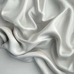 Obraz premium Soft, flowing, light gray silk draped