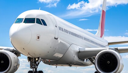 Obraz premium Airplane on Runway, Sunny Day