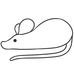 black outline rat icon