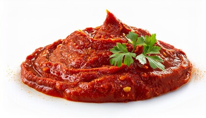 chili paste on a isolated white background