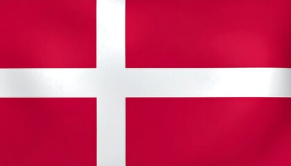 Naklejka premium Danish flag with red field and offset white Nordic cross—symbol of Christianity, tradition, and sovereignty.