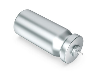 Replacement cartridge for asthma inhaler on white background