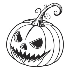 halloween pumpkin isolated on white background vector