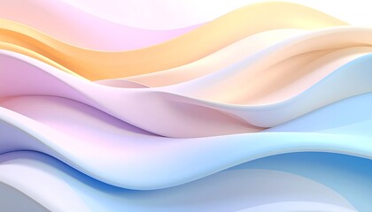 Abstract, soft, flowing shapes in pastel colors.  Fluid, wavy forms blend seamlessly