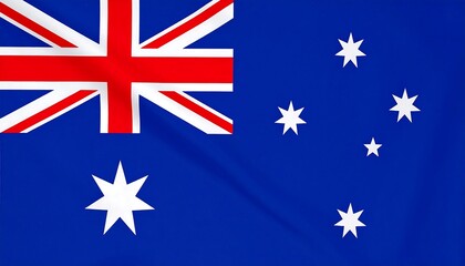 Fototapeta premium Australian flag with blue field, Union Jack, white Commonwealth Star, and Southern Cross—symbol of federation, history, and celestial guidance.