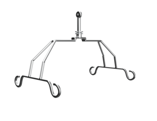 Patient Hoist Spreader Bar 3D Render: Crucial Metallic Component for Aged Care, Hospital, and Disability Patient Lifting. High-Resolution Medical Mobility Aid on Transparent Background.