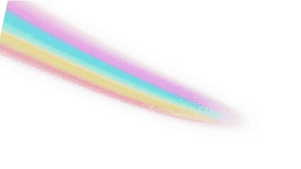 A whimsical pastel rainbow streaks across the sky, a vibrant burst of color and light that symbolizes hope. 
