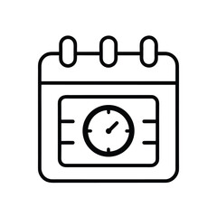 Calendar Icon: Time Management, Schedule, Deadline, Appointment, Planning, Organization, Efficiency, Productivity, Modern, Bold Line Art