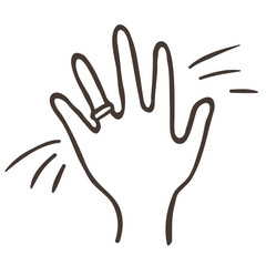 Illustration of Hands. Vector Graphic on the white Background