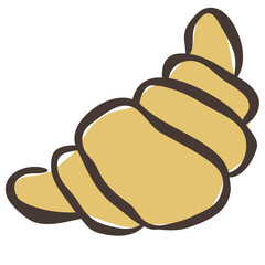 Illustration of Croissant. Vector Graphic on the white Background