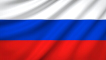 Obraz premium Russian flag with horizontal white, blue, and red stripes—symbol of sovereignty, peace, and strength.