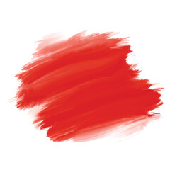 Abstract Bright Red Paint Brush Stroke or Watercolor Stain Design Element Vector Illustration for Art, Grunge Texture, Banner, and Background.
