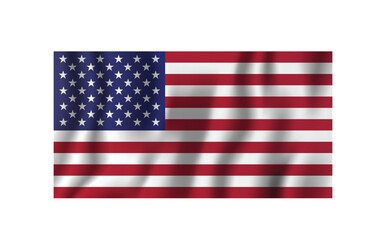 USA realistic waving flag vector illustration