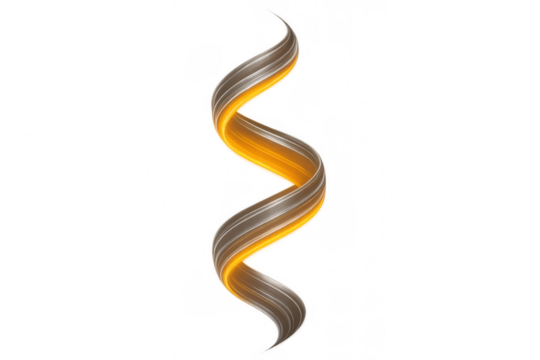 Metallic silver and gold paint swirling dynamically, creating fluid metallic waves against transparent surface with elegant, fluid motion