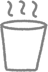 Cute hand drawn mug line illustration