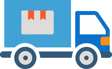 Modern delivery truck graphic design for logistics and transportation services
