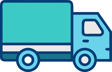 Modern delivery truck illustration for logistics and shipping services