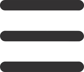 Obraz premium Classic hamburger menu icon for user interface navigation and web design elements