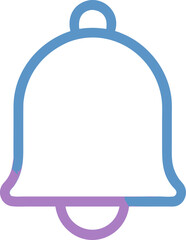 A simple and clean graphic illustration of a notification bell icon perfect for alerts and communication symbols