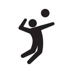 Volleyball Smash player icon vector illustration