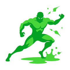 Vector image of a man running 