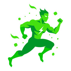 Vector image of a man running 