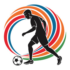 Vibrant Soccer Player Logo
