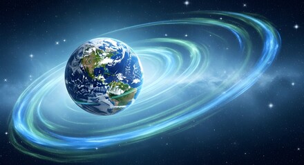Fototapeta premium Earth planet space universe cosmos view