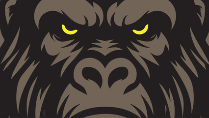 gorilla face background