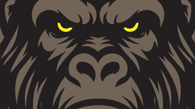 gorilla face background