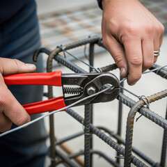 Tying rebar for construction concrete