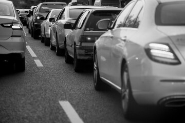 Traffic daily jams Kazakhstan Almaty