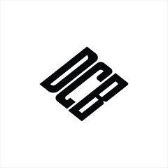 Modern abstract DCB logo design featuring geometric lines for innovative data analysis and digital transformation branding