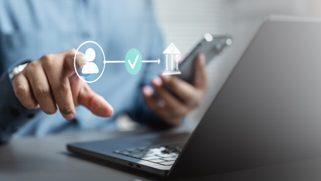 Online banking transfer money concept. Internet bank account deposit. Finance business. Financial deposit technology.